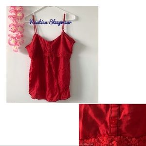 ✨$5/$20✨ Nautica Red Peasant Camisole